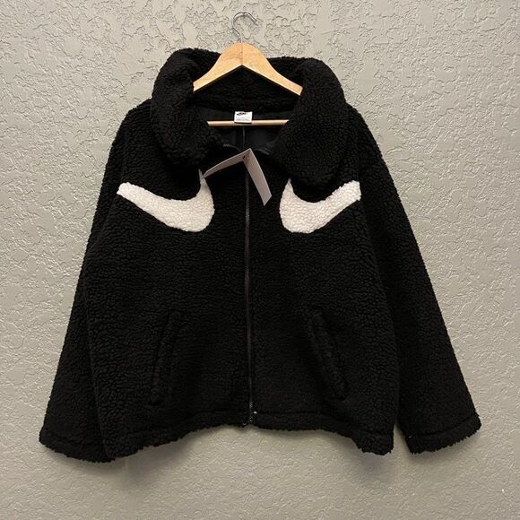 Nike Street Style Oversized Shearling Logo Jackets - Picture 3 of 10